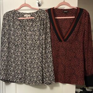 Lot of 2 XL animal print blouses, great condition.